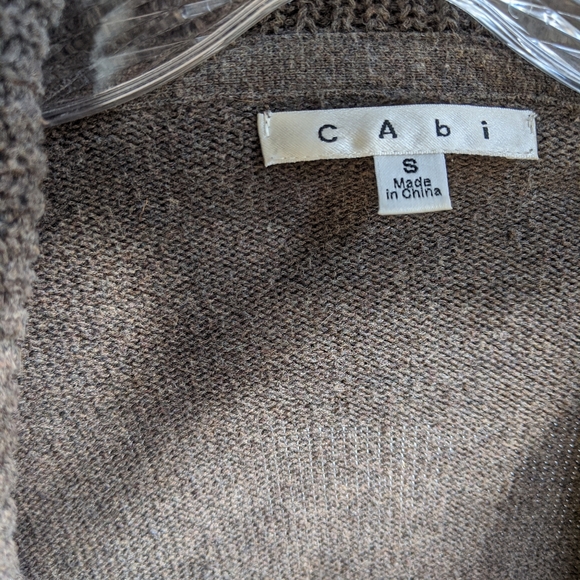Cabi Long Brown Open Cardigan - Picture 7 of 8